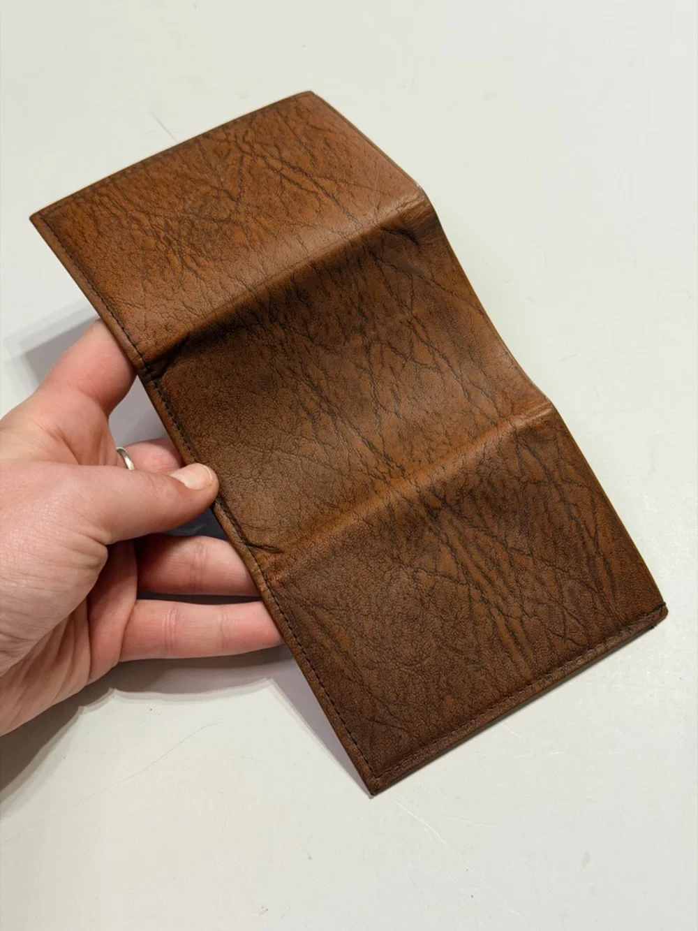 Rolfs brown textured leather‎ bifold wallet